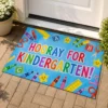 Personalized Teacher Classroom Doormat, Custom Hooray For Grade Mat, Classroom Decor, Black To School, Teacher Gifts, Classroom Welcome Mat - Style 1