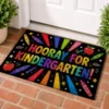 Personalized Teacher Classroom Doormat, Custom Hooray For Grade Mat, Classroom Decor, Black To School, Teacher Gifts, Classroom Welcome Mat - Style 2
