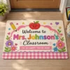 Personalized Teacher Classroom Doormat, Custom Name Welcome Mat, Back-To-School Classroom Decor, Teacher Appreciation Gift - Style 1