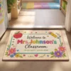 Personalized Teacher Classroom Doormat, Custom Name Welcome Mat, Back-To-School Classroom Decor, Teacher Appreciation Gift - Style 5