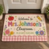 Personalized Teacher Classroom Doormat, Custom Name Welcome Mat, Colorful Back-To-School Classroom Decor, Teacher Appreciation Gift - Style 1