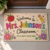 Personalized Teacher Classroom Doormat, Custom Name Welcome Mat, Colorful Back-To-School Classroom Decor, Teacher Appreciation Gift - Style 6