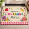 Personalized Teacher Classroom Doormat, Custom Name Welcome Mat, Colorful Back-To-School Classroom Decor, Teacher Appreciation Gift - Style 7
