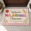 Personalized Teacher Classroom Doormat, Custom Name Welcome Mat, Colorful Back-To-School Classroom Decor, Teacher Appreciation Gift - Style 8