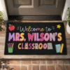 Personalized Teacher Classroom Doormat, Welcome Classroom Doormat, Custom Teacher Name Doormat, Back To School Teacher Gift, Classroom Decor - Style 3
