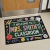 Personalized Teacher Classroom Welcome Doormat, Custom Name Rug, School Decor, Teacher Appreciation Gift - Style 3