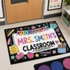 Personalized Teacher Classroom Welcome Doormat, Custom Name Rug, School Decor, Teacher Appreciation Gift - Style 4