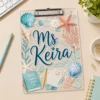 Personalized Teacher Clipboard, Custom Name Acrylic Paper Clipboard, Back To School Gift, First Day Of School Teacher Gift - Style 5