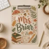 Personalized Teacher Clipboard, Custom Name Acrylic Paper Clipboard, Back To School Gift, First Day Of School Teacher Gift - Style 6