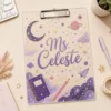 Personalized Teacher Clipboard, Custom Name Acrylic Paper Clipboard, Back To School Gift, First Day Of School Teacher Gift - Style 8