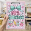 Personalized Teacher Clipboard, Custom Name Acrylic Paper Clipboard, Back To School Teacher Gift, Teacher Appreciation End Of Year Gift - Style 18