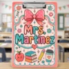 Personalized Teacher Clipboard, Custom Name Acrylic Paper Clipboard, Back To School Teacher Gift, Teacher Appreciation End Of Year Gift - Style 4