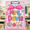 Personalized Teacher Clipboard, Custom Name Acrylic Paper Clipboard, Back To School Teacher Gift, Teacher Appreciation End Of Year Gift - Style 7