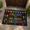 Personalized Teacher Crayon Doormat Classroom Welcome Rug, Teacher Appreciation Gift - Style 10