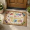 Personalized Teacher Crayon Doormat Classroom Welcome Rug, Teacher Appreciation Gift - Style 2