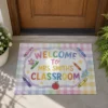 Personalized Teacher Crayon Doormat Classroom Welcome Rug, Teacher Appreciation Gift - Style 9