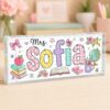 Personalized Teacher Desk Name Acrylic Plaque, Acrylic Name Plate For Desk, Back To School Teacher Gift, Teacher Name Plate, Office Decor - Style 7