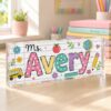 Personalized Teacher Desk Name Acrylic Plaque, Acrylic Name Plate For Desk, Back To School Teacher Gift, Teacher Name Plate, Office Decor - Style 8