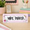 Personalized Teacher Desk Name Plate, Teacher Name Sign, Back To School Gift For Teacher, Custom Teacher Desk Sign, Name Plate For Desk - Style 1