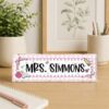 Personalized Teacher Desk Name Plate, Teacher Name Sign, Back To School Gift For Teacher, Custom Teacher Desk Sign, Name Plate For Desk - Style 10