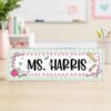 Personalized Teacher Desk Name Plate, Teacher Name Sign, Back To School Gift For Teacher, Custom Teacher Desk Sign, Name Plate For Desk - Style 3