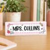 Personalized Teacher Desk Name Plate, Teacher Name Sign, Back To School Gift For Teacher, Custom Teacher Desk Sign, Name Plate For Desk - Style 4