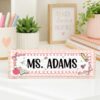 Personalized Teacher Desk Name Plate, Teacher Name Sign, Back To School Gift For Teacher, Custom Teacher Desk Sign, Name Plate For Desk - Style 5