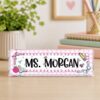 Personalized Teacher Desk Name Plate, Teacher Name Sign, Back To School Gift For Teacher, Custom Teacher Desk Sign, Name Plate For Desk - Style 8