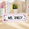 Personalized Teacher Desk Name Plate, Teacher Name Sign, Back To School Gift For Teacher, Custom Teacher Desk Sign, Name Plate For Desk - Style 9