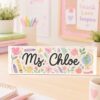 Personalized Teacher Desk Sign, Teacher Acrylic Block, Teacher Desk Name Plate, Teacher Acrylic Plaque, Back To School Gift, Teachers Gifts - Style 4
