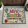 Personalized Teacher Doormat, Custom Name Classroom Welcome Mat, Back To School Gift, Cute School Decor, Teacher Appreciation Gift - Style 1