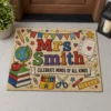 Personalized Teacher Doormat, Custom Name Classroom Welcome Mat, Back To School Gift, Cute School Decor, Teacher Appreciation Gift - Style 4