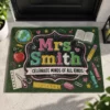 Personalized Teacher Doormat, Custom Name Classroom Welcome Mat, Back To School Gift, Cute School Decor, Teacher Appreciation Gift - Style 6