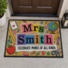 Personalized Teacher Doormat, Custom Name Classroom Welcome Mat, Back To School Gift, Cute School Decor, Teacher Appreciation Gift - Style 9
