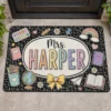 Personalized Teacher Doormat, Pencil Classroom Sign, Custom School Door Decor, Teacher Appreciation Gift - Style 3