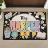 Personalized Teacher Doormat, Pencil Classroom Sign, Custom School Door Decor, Teacher Appreciation Gift - Style 4