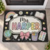Personalized Teacher Doormat, Pencil Classroom Sign, Custom School Door Decor, Teacher Appreciation Gift - Style 5