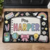 Personalized Teacher Doormat, Pencil Classroom Sign, Custom School Door Decor, Teacher Appreciation Gift - Style 8