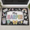 Personalized Teacher Doormat, Pencil Classroom Sign, Custom School Door Decor, Teacher Appreciation Gift - Style 9