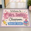 Personalized Teacher Doormat, Welcome To My Classroom Mat, Custom School Entry Rug, Teacher Appreciation Gift, Elementary School Decor - Style 1