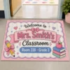 Personalized Teacher Doormat, Welcome To My Classroom Mat, Custom School Entry Rug, Teacher Appreciation Gift, Elementary School Decor - Style 4