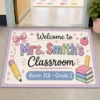 Personalized Teacher Doormat, Welcome To My Classroom Mat, Custom School Entry Rug, Teacher Appreciation Gift, Elementary School Decor - Style 5