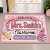 Personalized Teacher Doormat, Welcome To My Classroom Mat, Custom School Entry Rug, Teacher Appreciation Gift, Elementary School Decor - Style 6