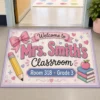 Personalized Teacher Doormat, Welcome To My Classroom Mat, Custom School Entry Rug, Teacher Appreciation Gift, Elementary School Decor - Style 7