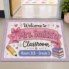 Personalized Teacher Doormat, Welcome To My Classroom Mat, Custom School Entry Rug, Teacher Appreciation Gift, Elementary School Decor - Style 9