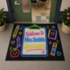Personalized Teacher Name Neon Classroom Welcome Doormat, Custom Name Back To School Door Mat, Gift For Teacher, Classroom Decor - Style 5