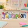 Personalized Teacher Name Plate, Custom Teacher Appreciation Gifts, Teacher Name Desk Plaque, Teacher Acrylic Block, New Teacher Gift - Style 1
