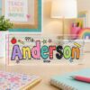 Personalized Teacher Name Plate, Custom Teacher Appreciation Gifts, Teacher Name Desk Plaque, Teacher Acrylic Block, New Teacher Gift - Style 10