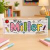 Personalized Teacher Name Plate, Custom Teacher Appreciation Gifts, Teacher Name Desk Plaque, Teacher Acrylic Block, New Teacher Gift - Style 3