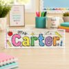 Personalized Teacher Name Plate, Custom Teacher Appreciation Gifts, Teacher Name Desk Plaque, Teacher Acrylic Block, New Teacher Gift - Style 5